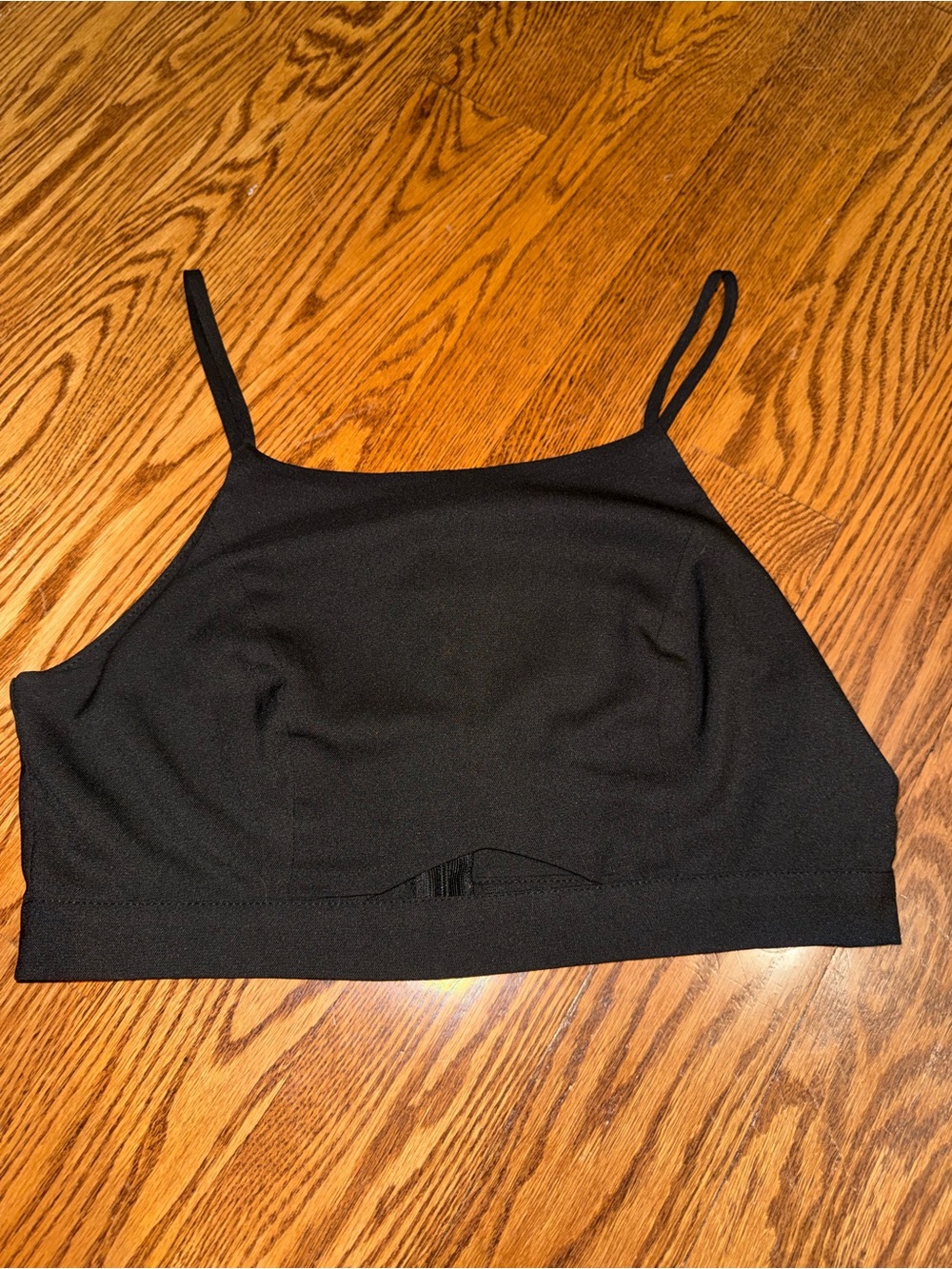 Black Cropped Cami Top